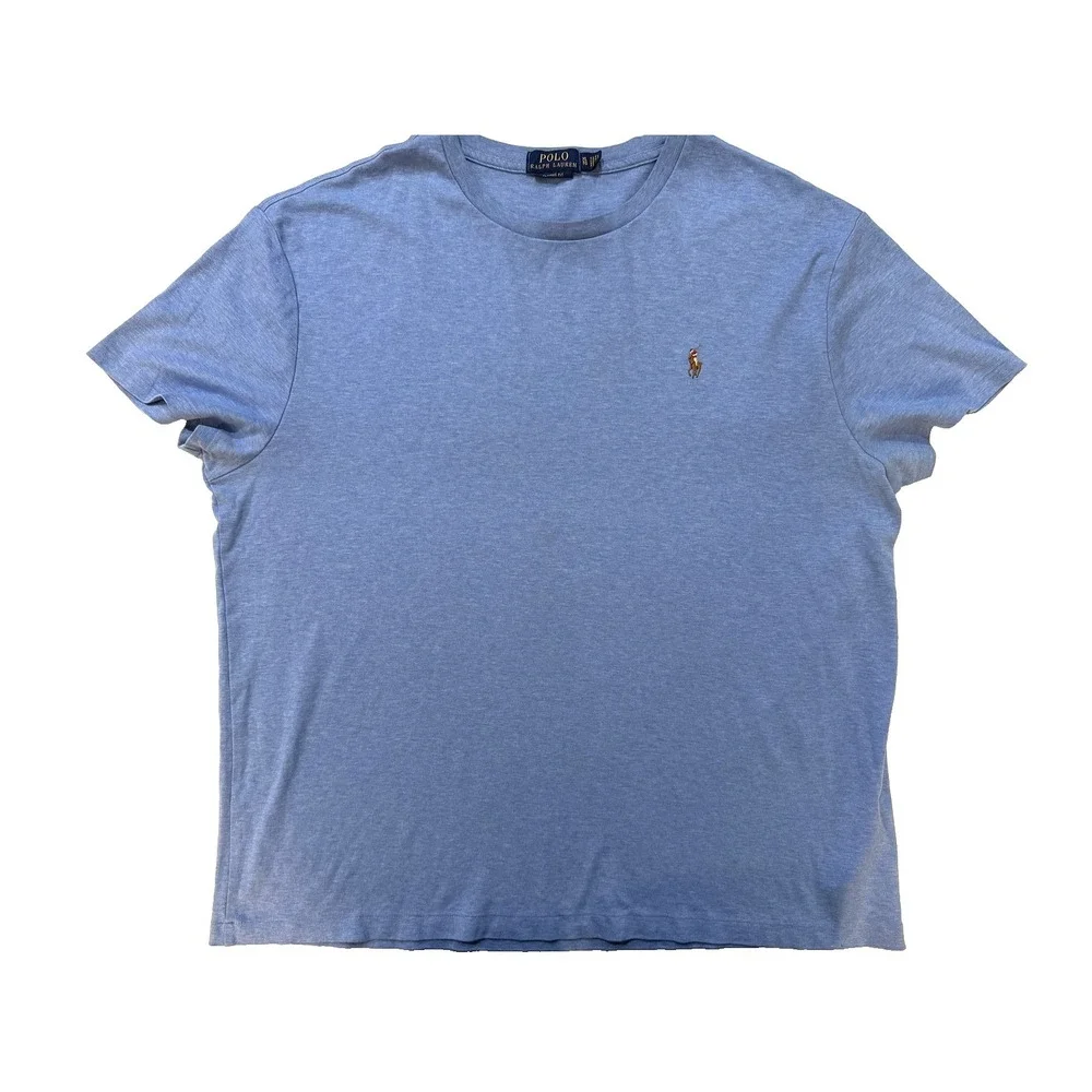 Polo Ralph Lauren Shirt Mens XL‎ Blue Classic Fit Tri Color Pony Preppy Dadcore